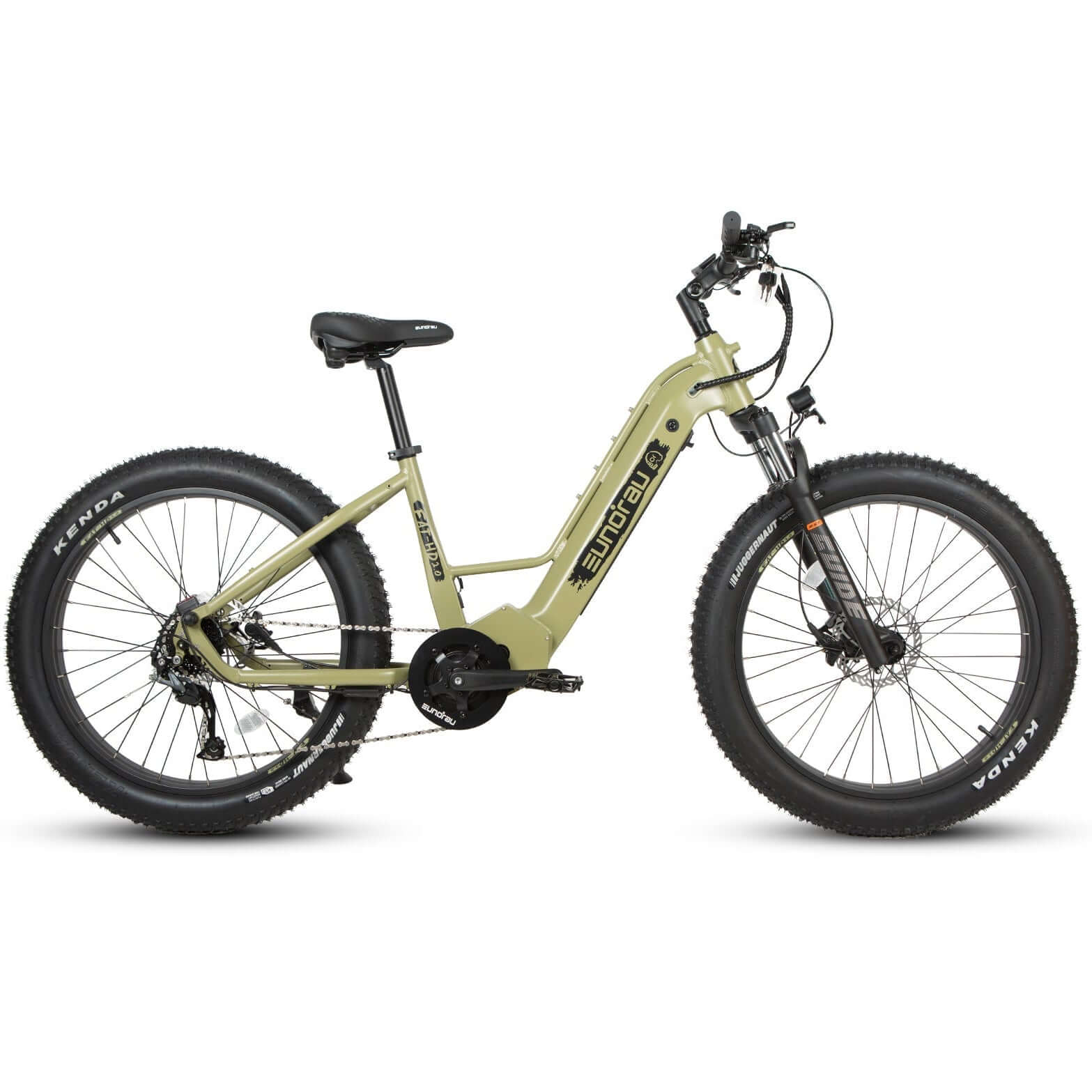 Beige electric bike on a white background