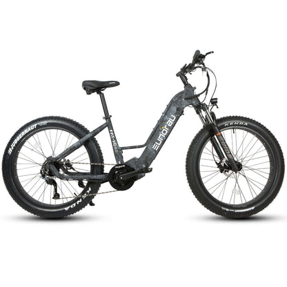 Electric bike with 'SunRider' branding on a white background
