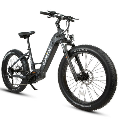 Electric bike with 'Eurosou' branding on a white background