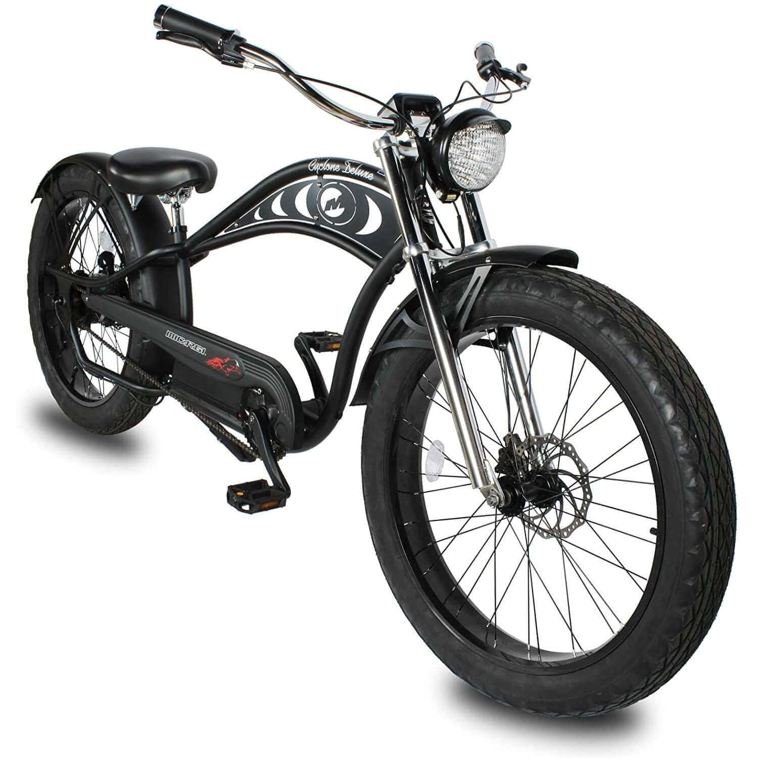 deluxe electric bicycle Micargi Cyclone 26" 48V Electric Fat Tire Beach Cruiser