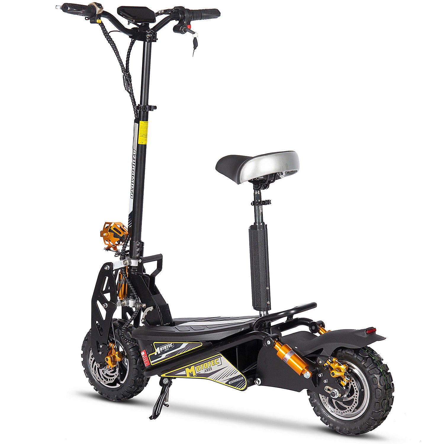 MotoTec Ares 48V 1600W Electric Scooter Black
