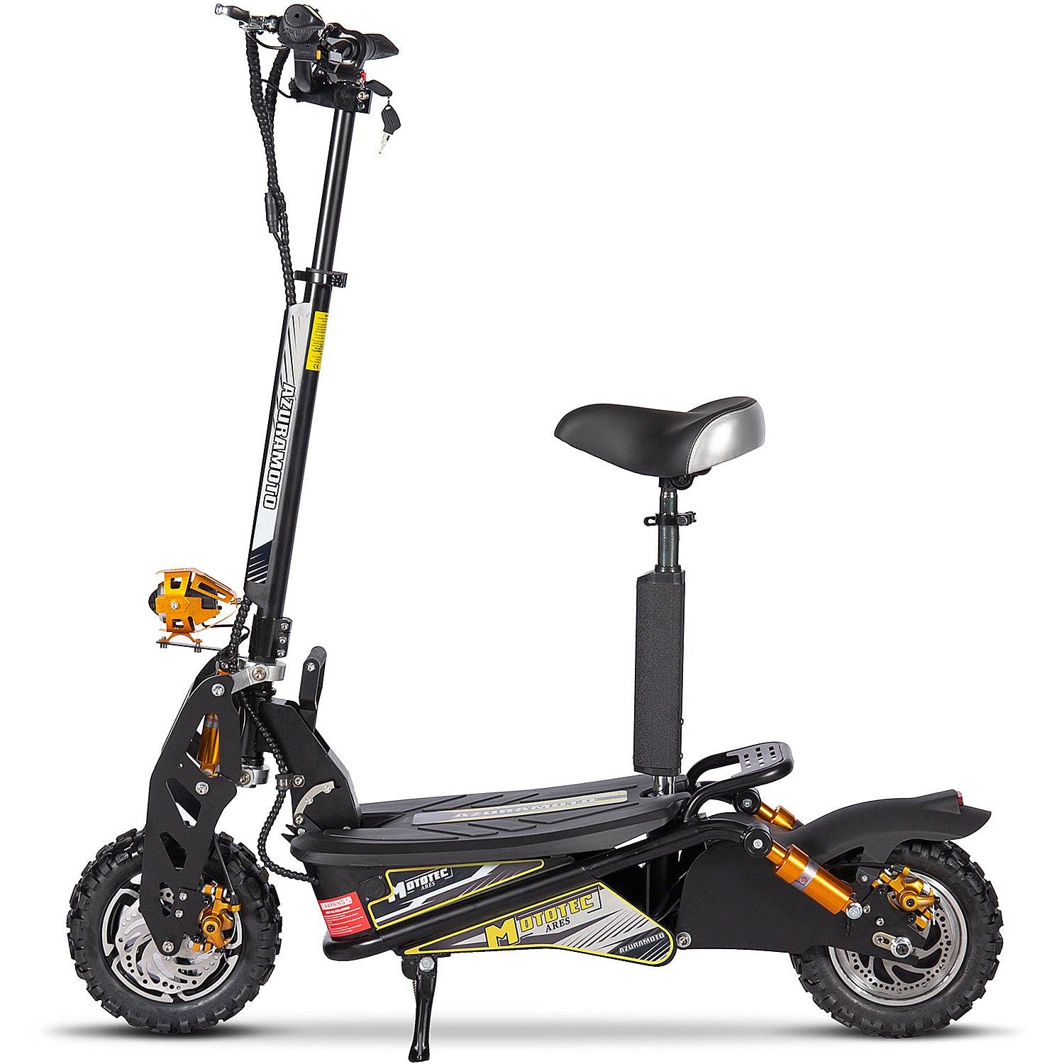 MotoTec Ares 48V 1600W Electric Scooter Black