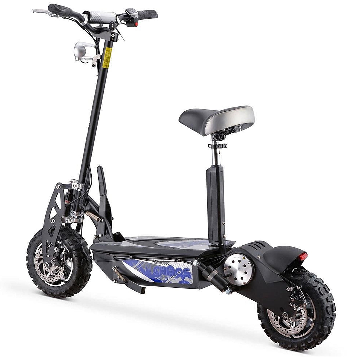 MotoTec Chaos 60V 2000W Lithium Electric Scooter Black