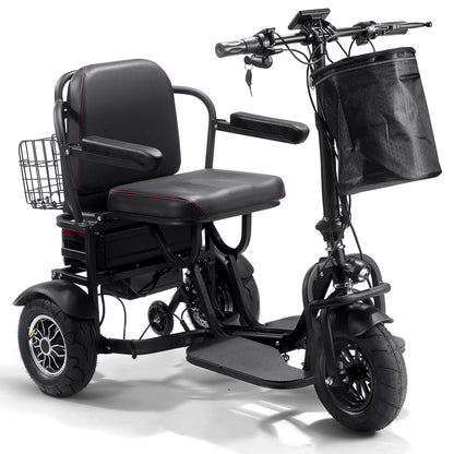 MotoTec Folding Mobility 48V 1000W Dual Motor Electric Trike