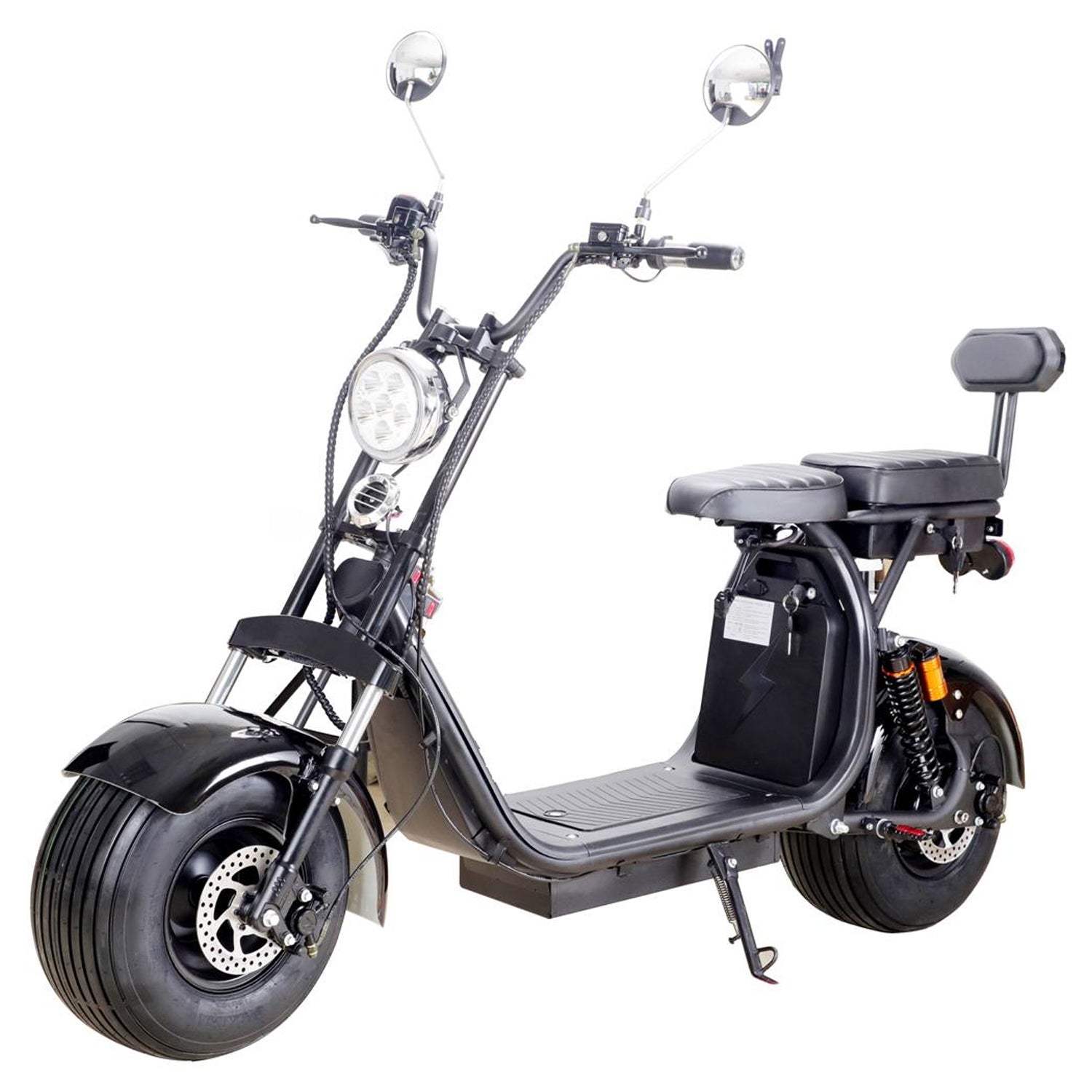 MotoTec Knockout 60V 2000W Lithium Electric Scooter Black