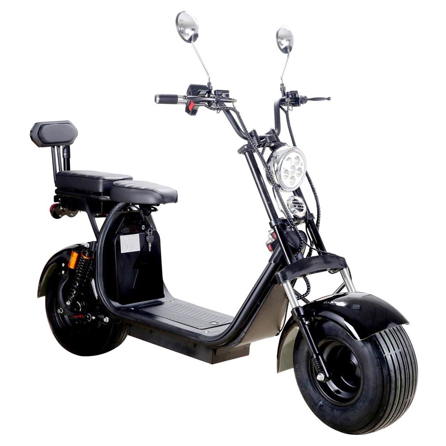 MotoTec Knockout 60V 2000W Lithium Electric Scooter Black