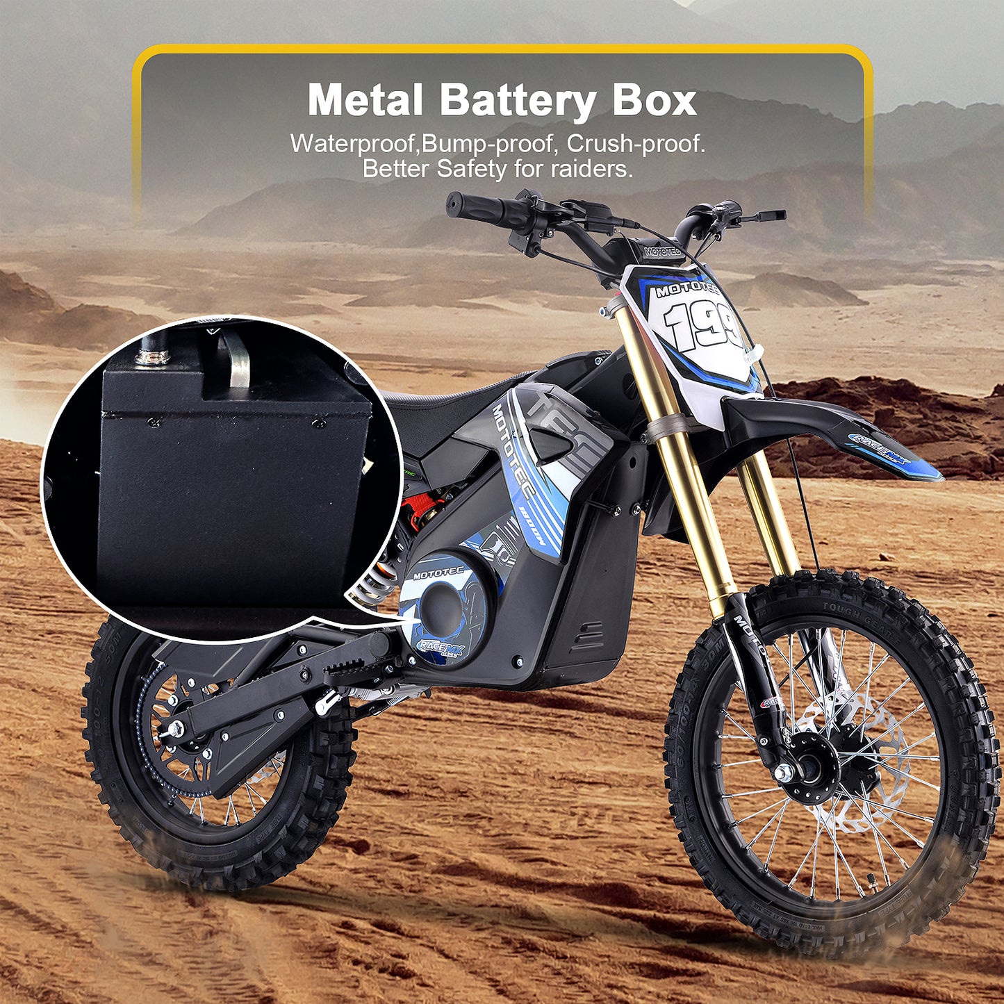 MotoTec Pro 48V 1800W Electric Dirt Bike