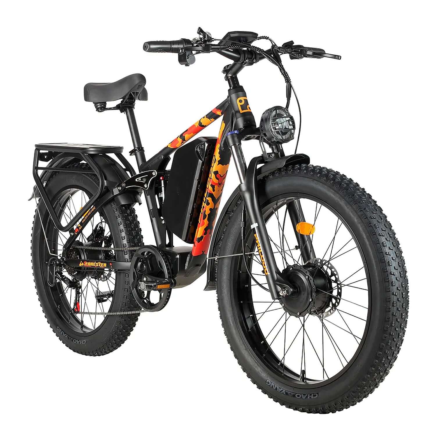 PHILODO Forester 60V 26Ah Dual Motor Ebike for Adult 5000W Peak Motor Full Suspension Hydraulic Brake 7 Speed