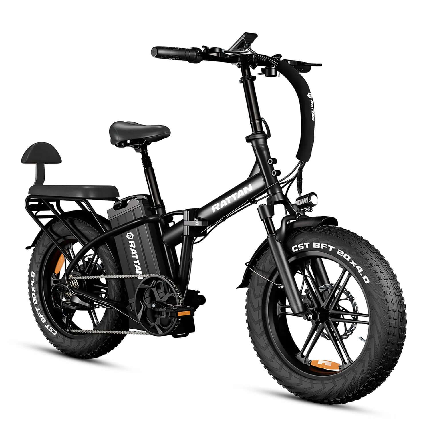 Rattan LM Ultra High-Step Folding Electric Bike with fat tires for enhanced stability and comfort.