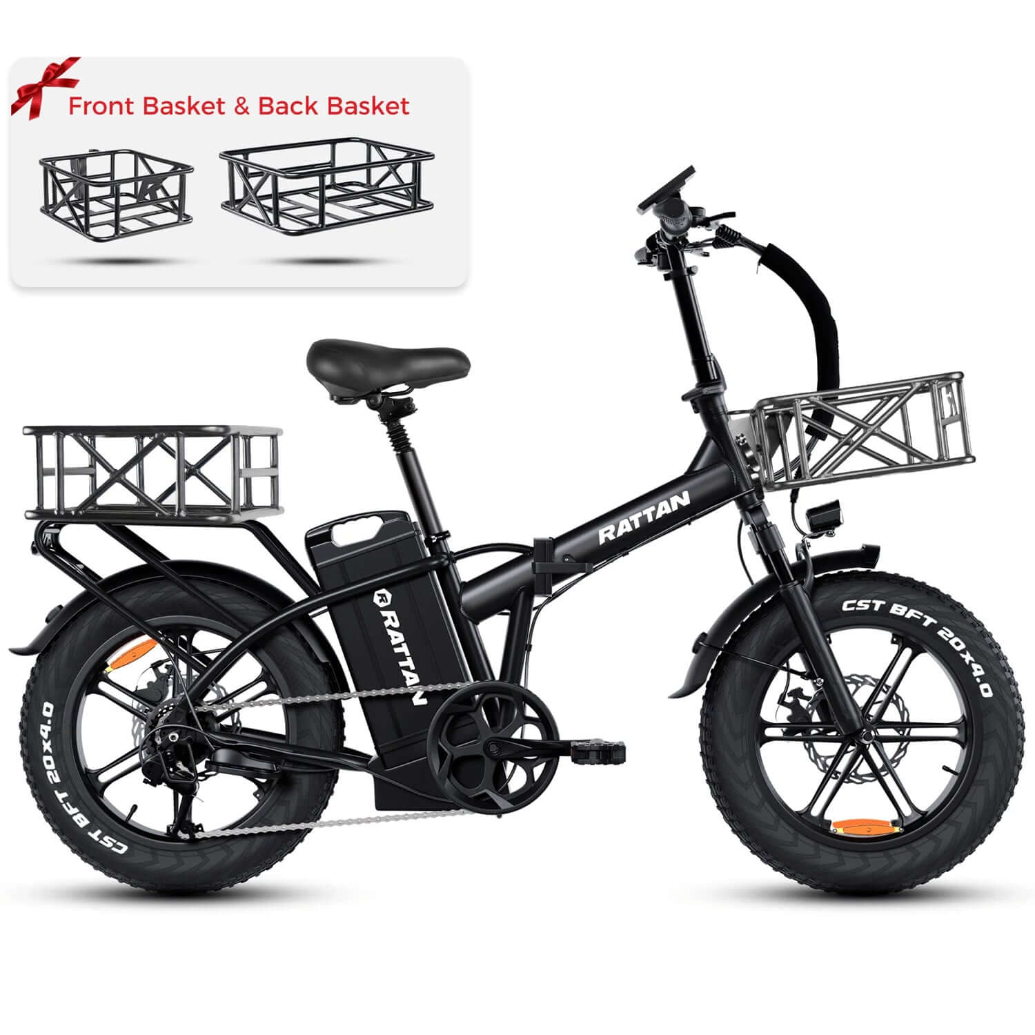 Rattan LM Ultra 48V 1000W High-Step Folding Electric Bike