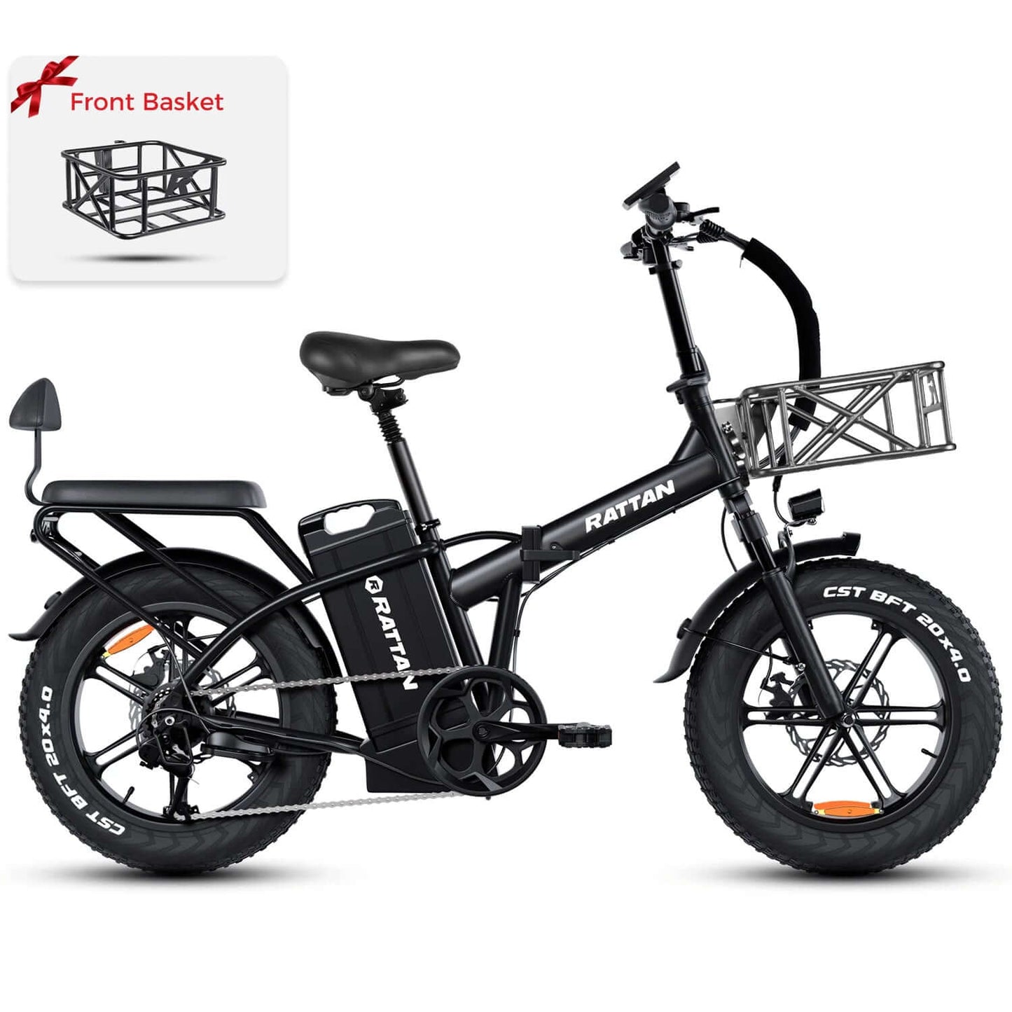 Rattan LM Ultra 48V 1000W High-Step Folding Electric Bike