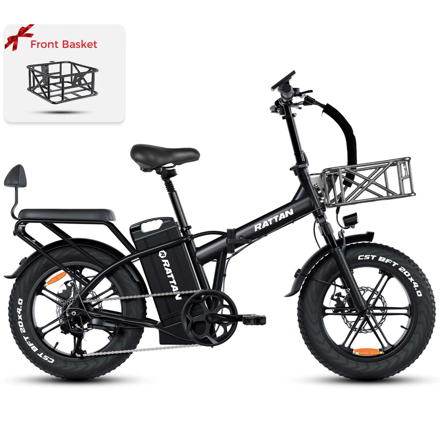 Rattan LM Ultra 48V 1000W High-Step Folding Electric Bike