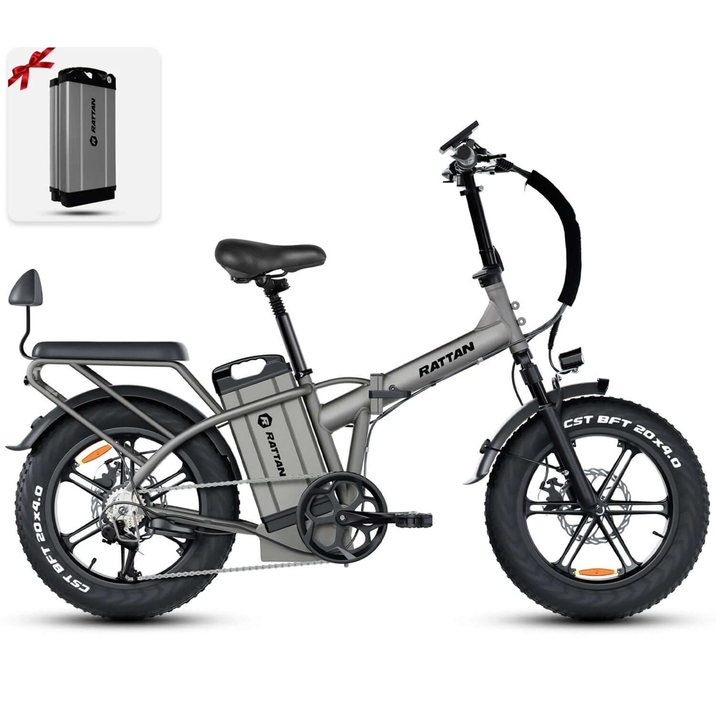 Rattan LM Ultra 48V 1000W High-Step Folding Electric Bike