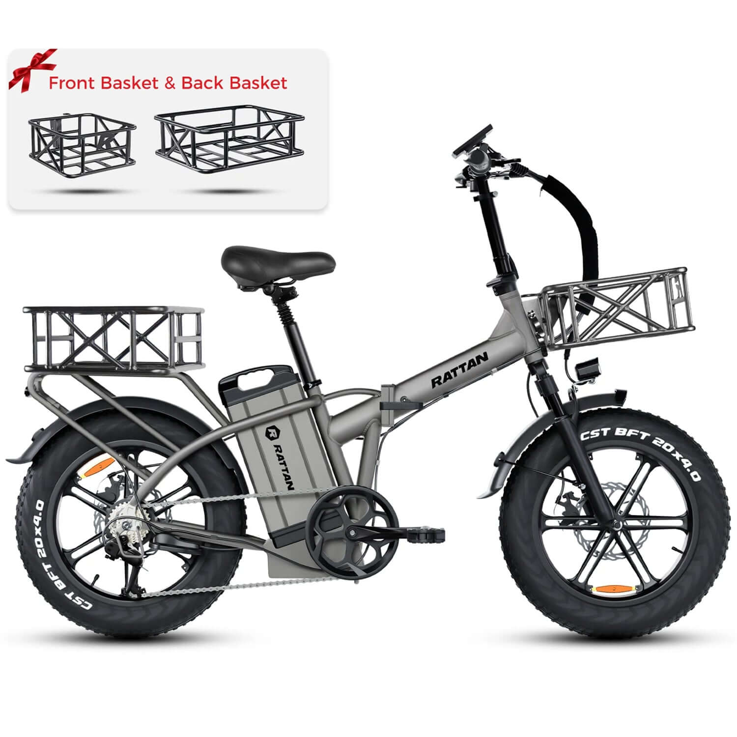 Rattan LM Ultra 48V 1000W High-Step Folding Electric Bike