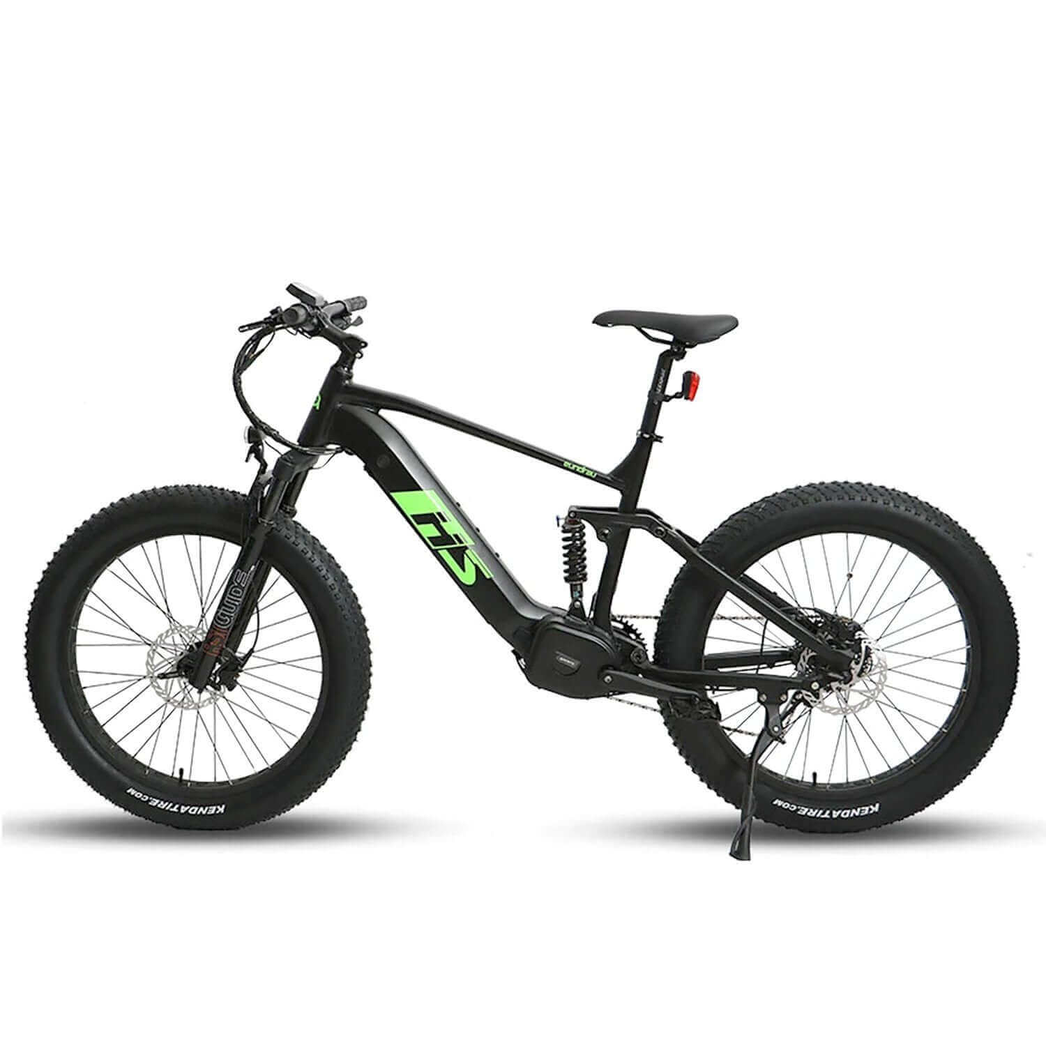 fat e bike fully 2022 EUNORAU 48V1000W FAT-HS Dual Battery All Terrain Full Suspension Fat Tire Electric Mountain Bike Electric Hunting/Fishing Bike, Black / 17''